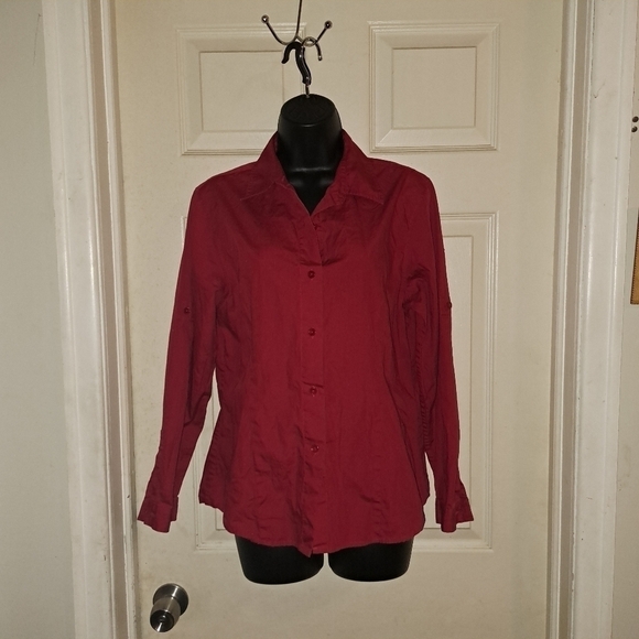 Talbots Button Down Blouse size medium - Picture 2 of 8